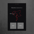 Amsterdam Marathon (Black) - Personalized Commemorative Plaque