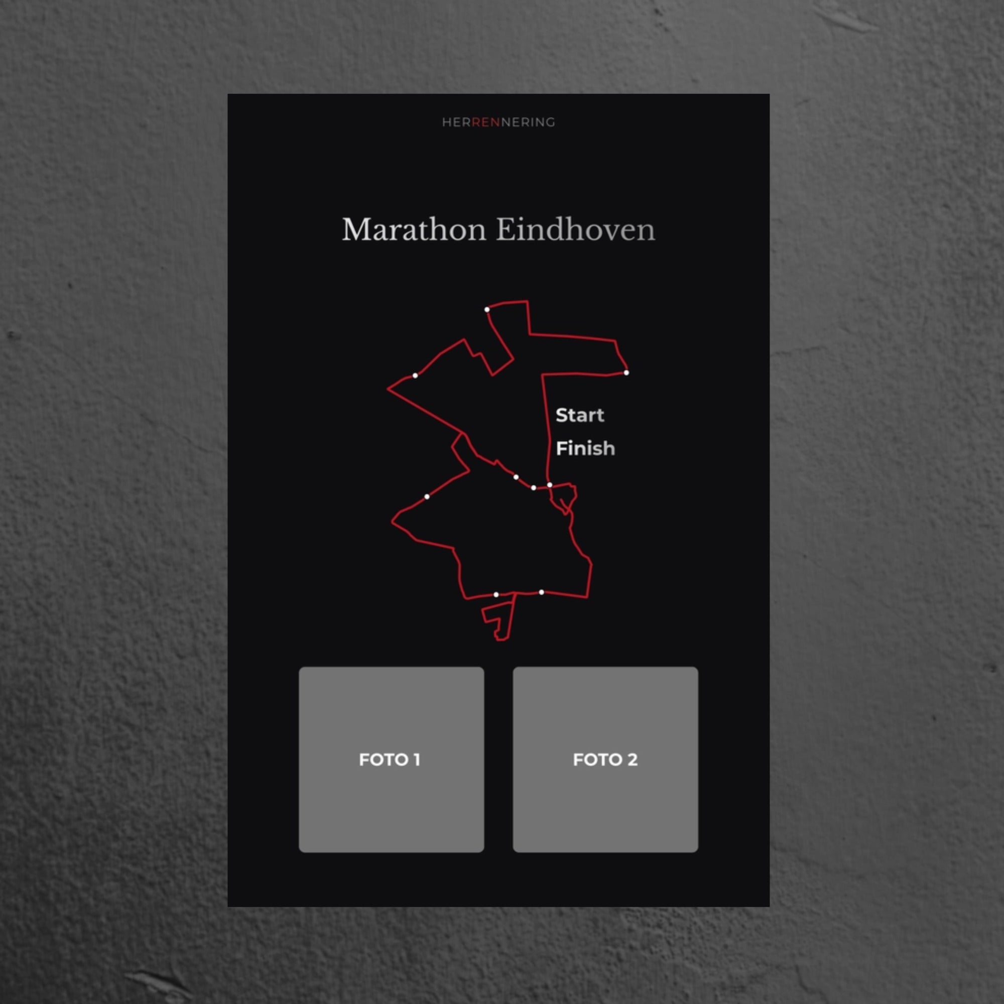 Marathon Eindhoven (Black) - Personalized Commemorative Plaque