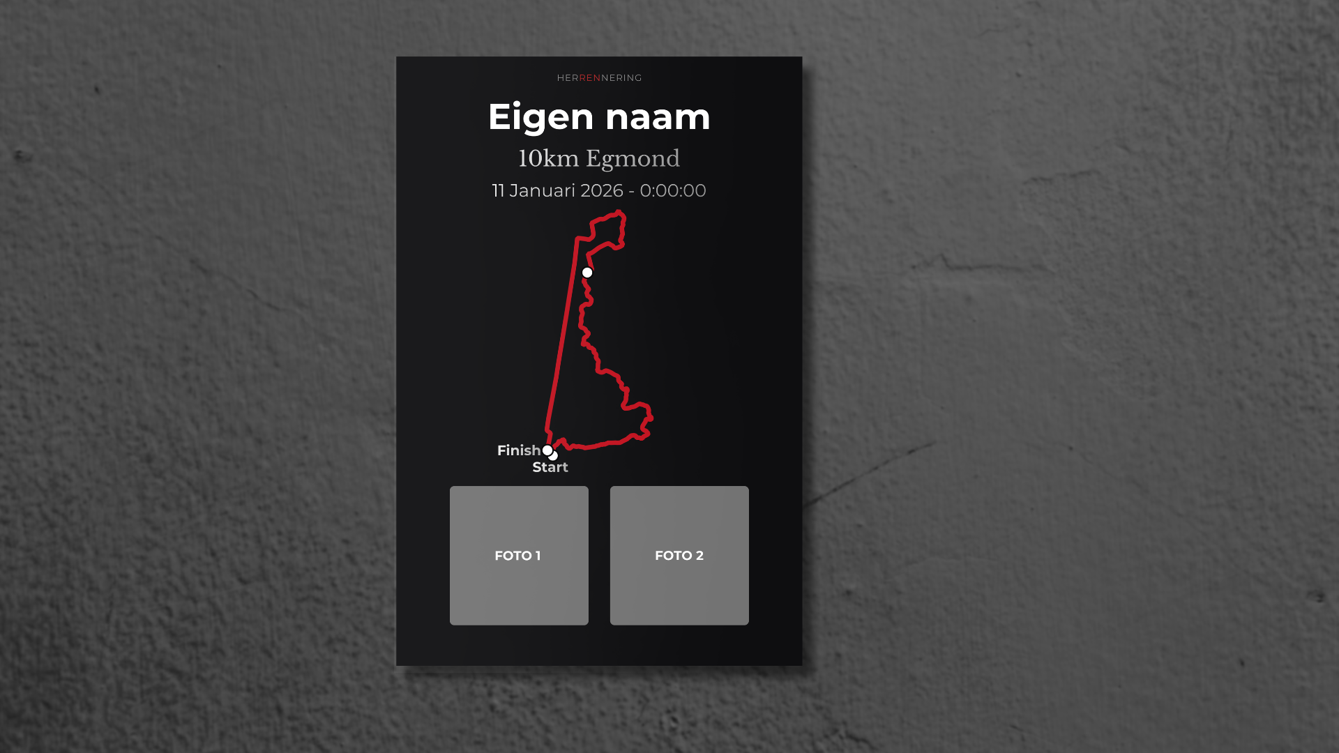 10Km Egmond - Personalised Souvenir Plate