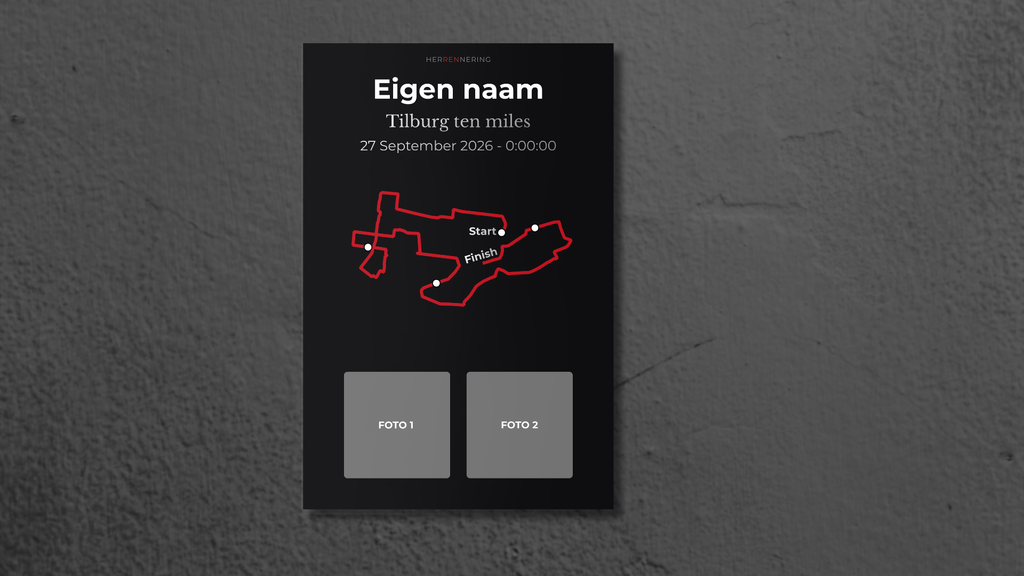 Tilburg Ten Miles - Personalized Commemorative Plaque