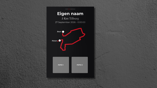 5Km Tilburg - Personalized Commemorative Plaque