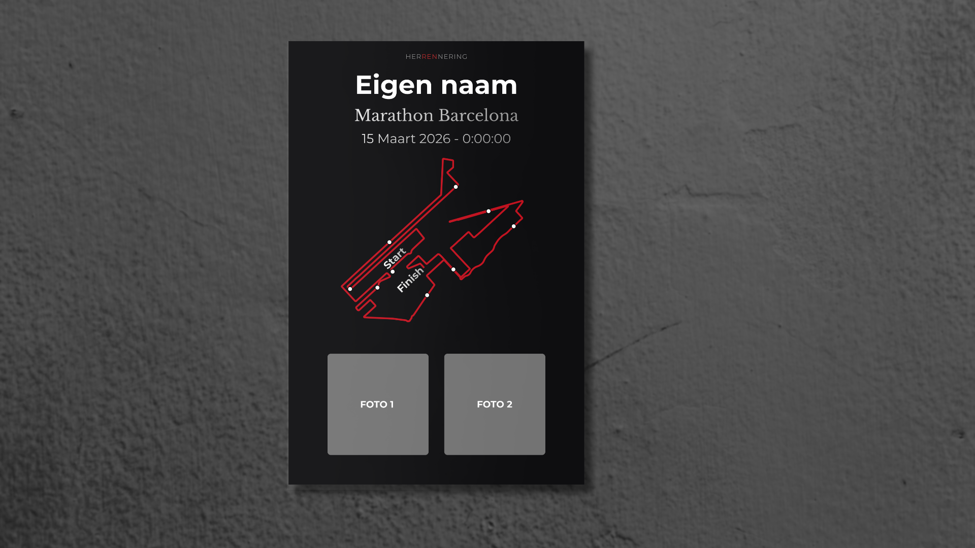 Barcelona Marathon - Personalized Souvenir Plate