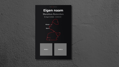 Rotterdam Marathon - Personalized Commemorative Plaque