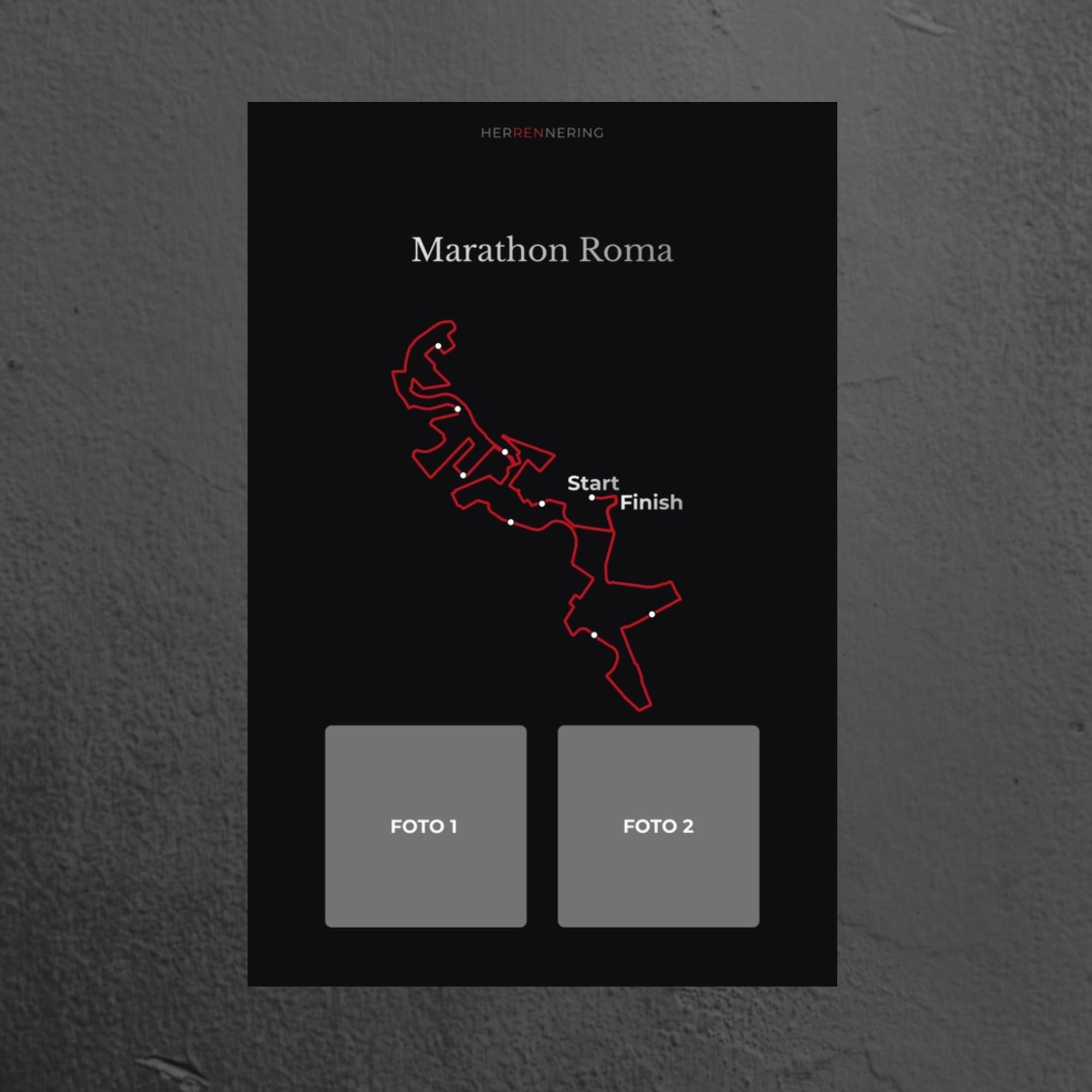 Marathon Rome (Black) - Personalized Commemorative Plaque