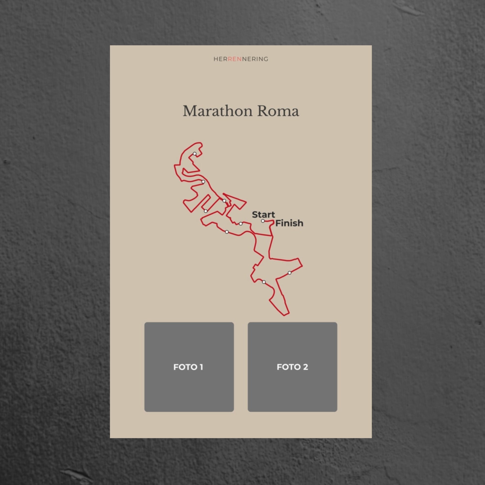 Marathon Roma (Beige) - Personalized Souvenir Plate