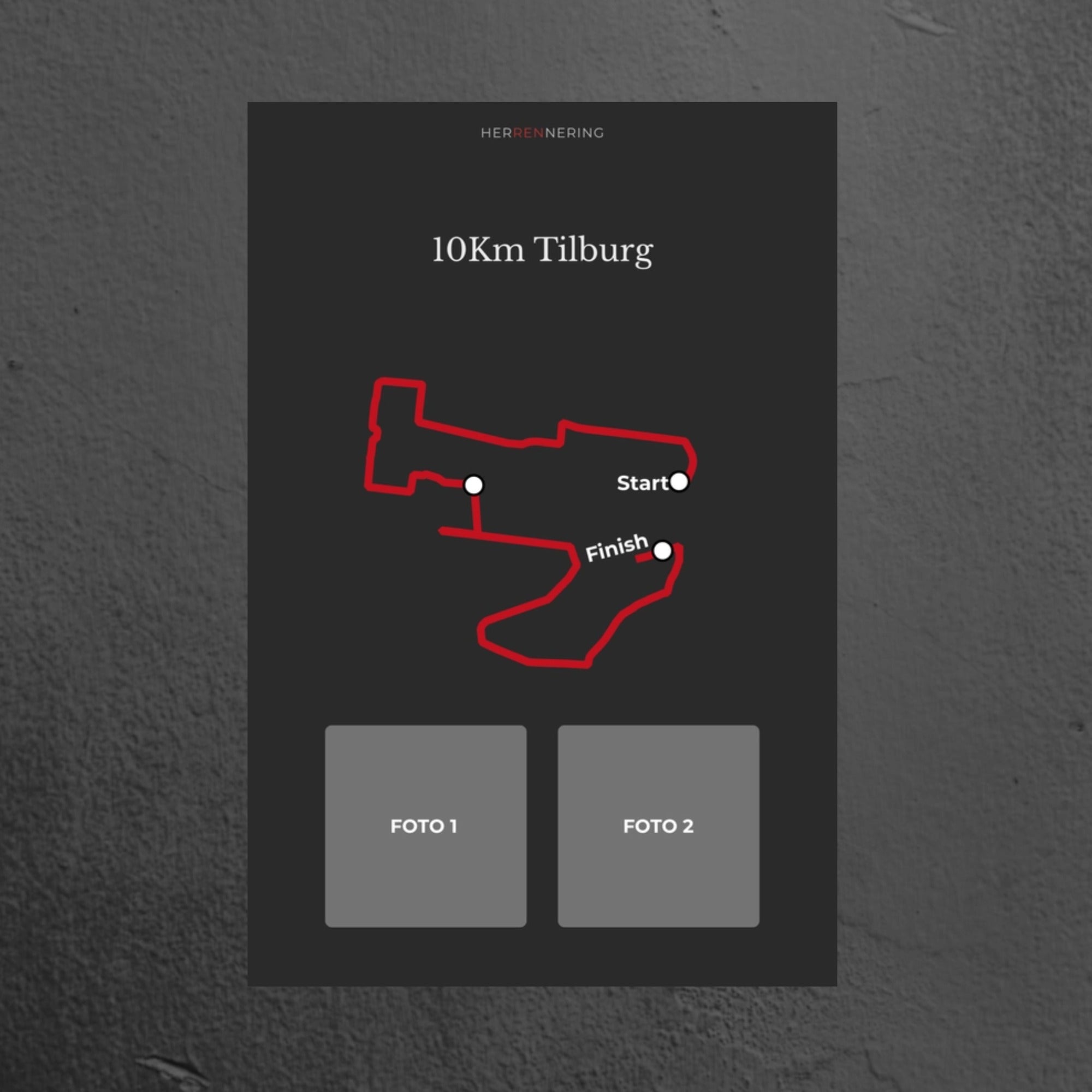 10K Tilburg (Grey) - Personalised Commemorative Plaque