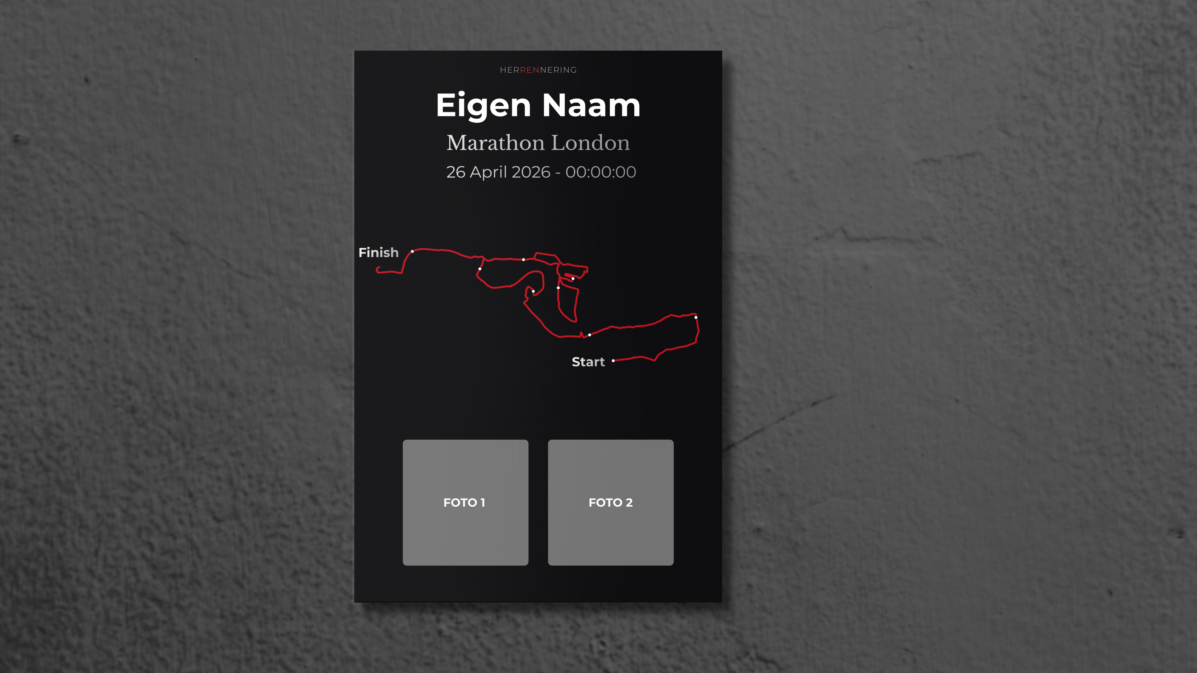 London Marathon - Personalized Souvenir Plaque