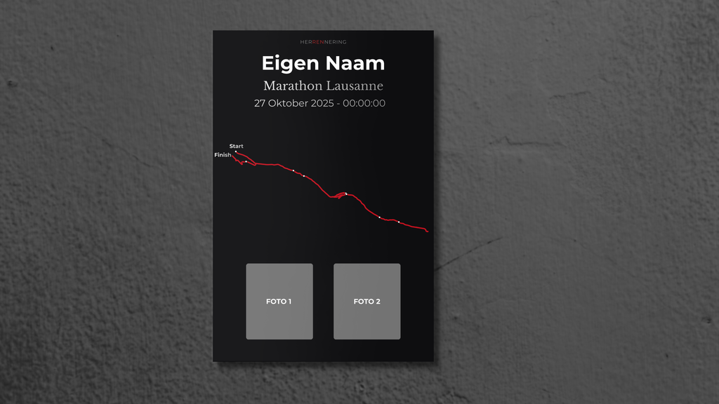 Marathon Lausanne - Personalized Commemorative Plaque