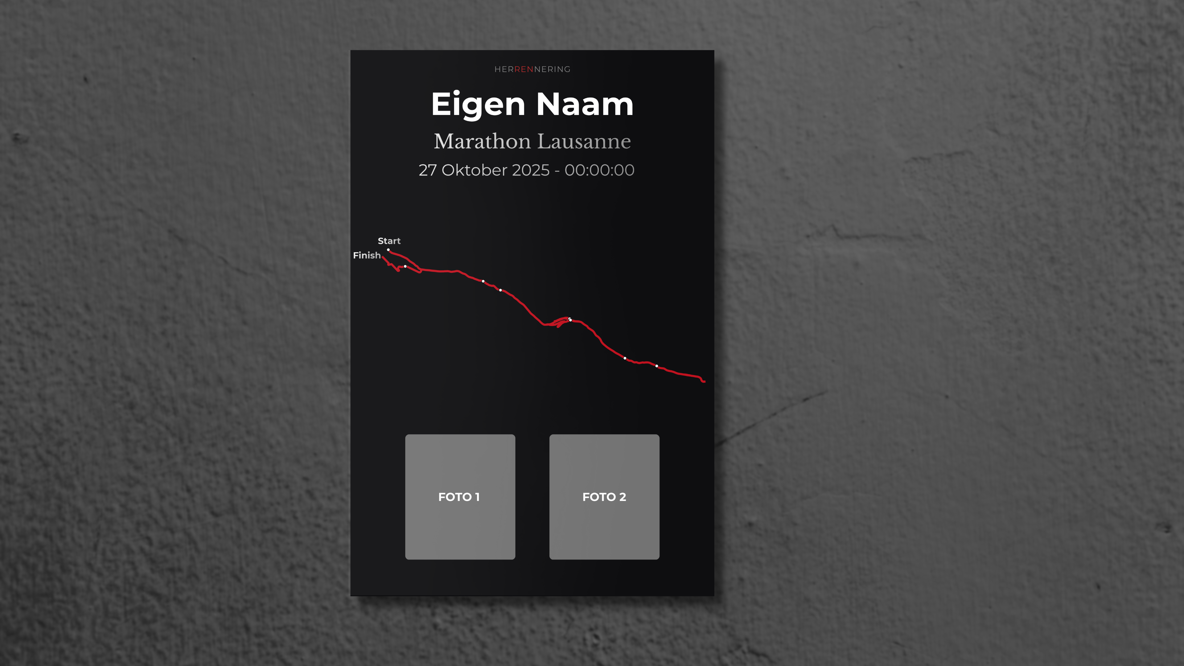 Marathon Lausanne - Personalized Commemorative Plaque