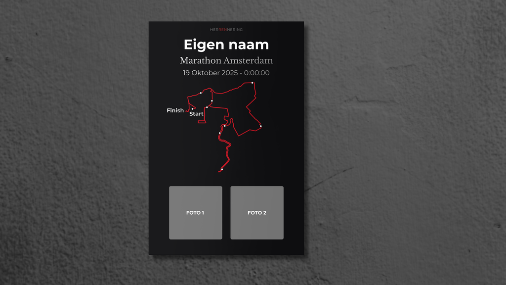 Amsterdam Marathon - Personalized Keepsake Plaque