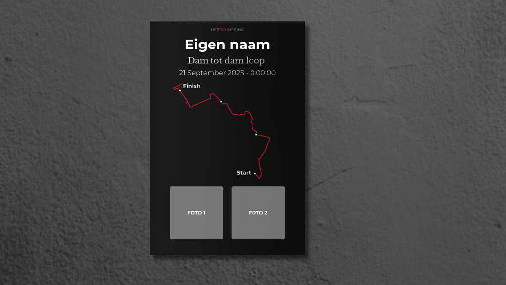 Dam to Dam Run - Personalized Memory Plate