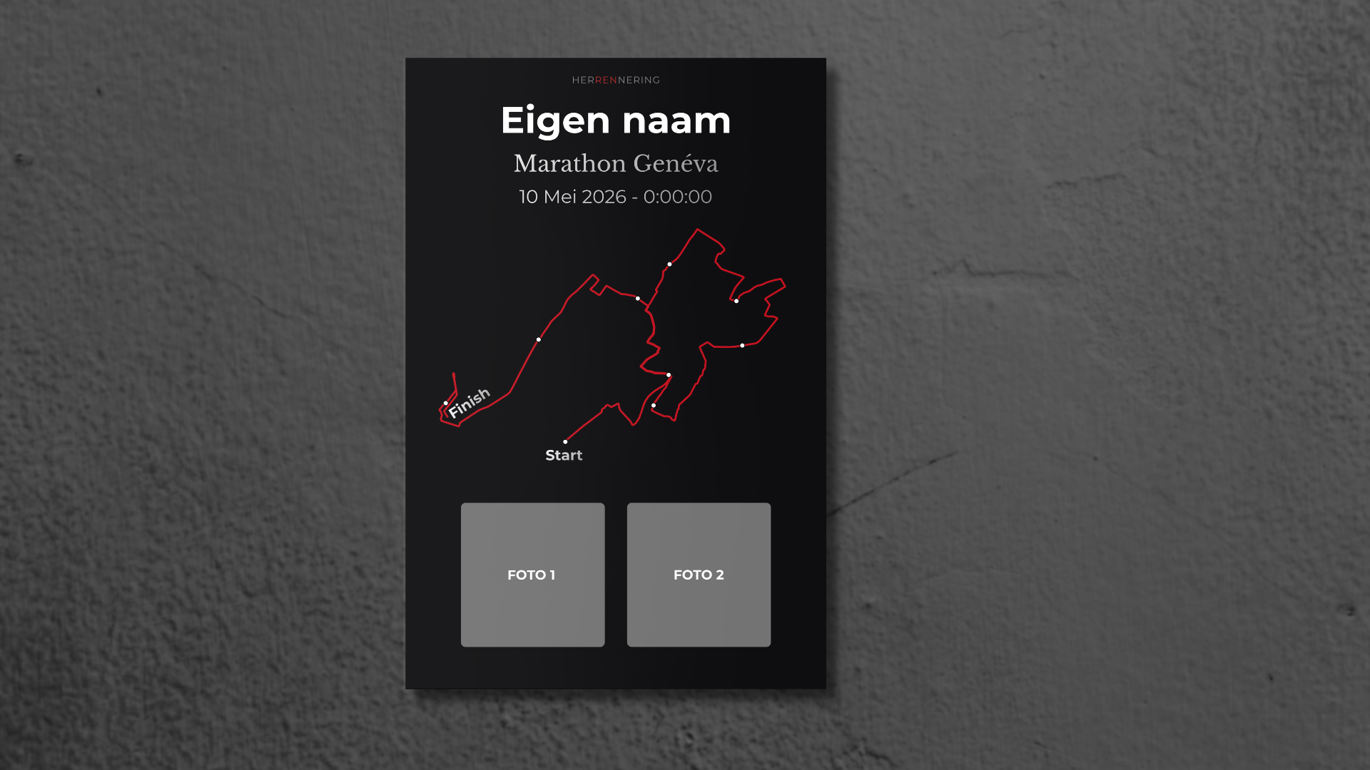 Geneva Marathon - Personalized Souvenir Plate