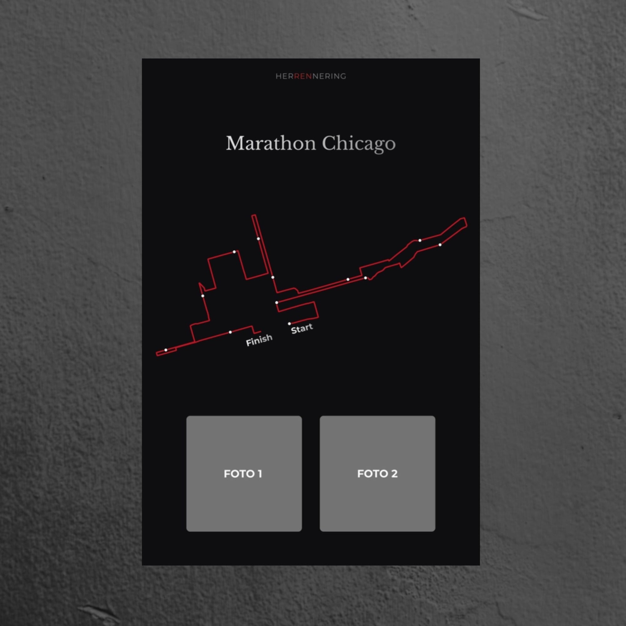 Marathon Chicago (Black) - Personalized Commemorative Plaque
