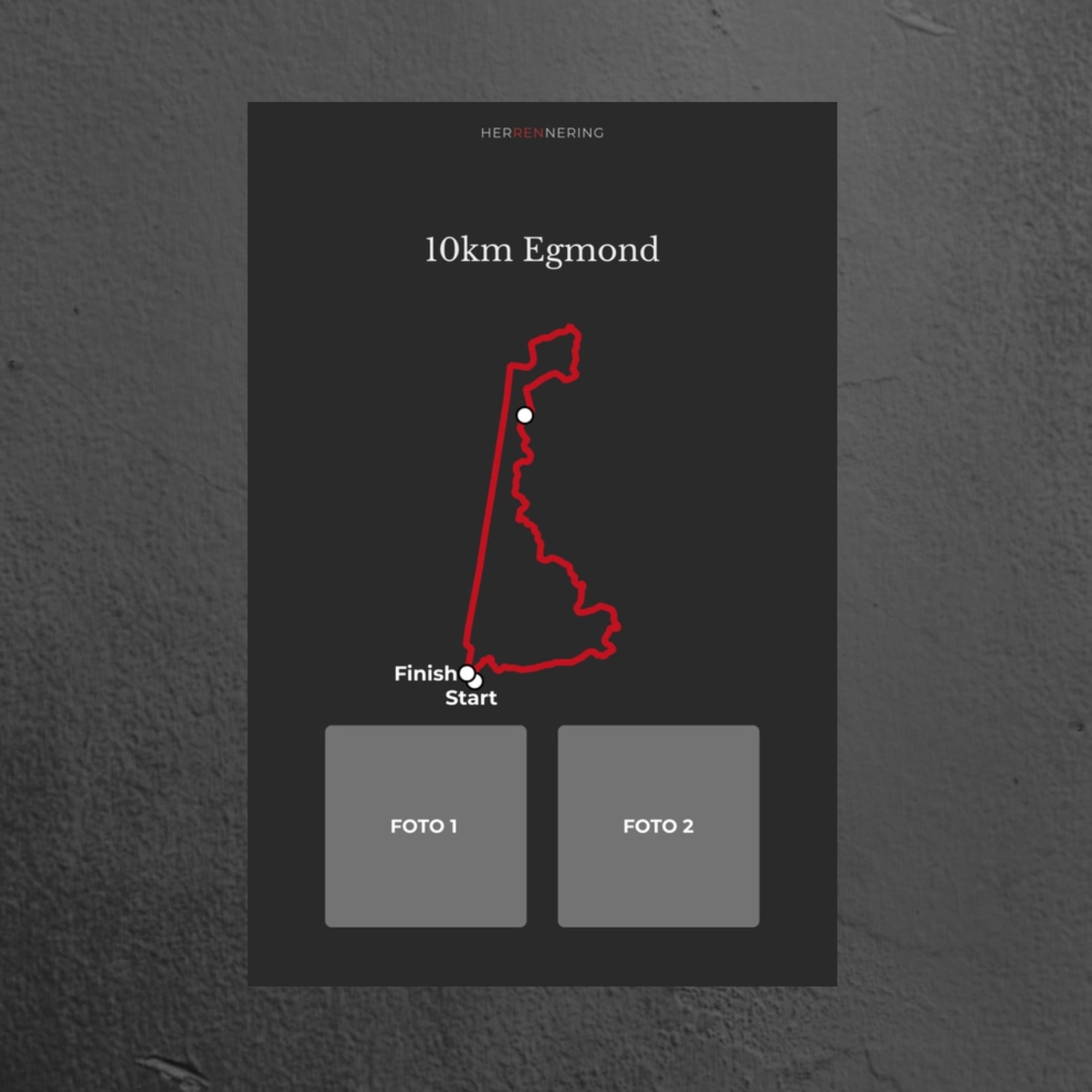10Km Egmond (Grey) - Personalized Commemorative Plaque